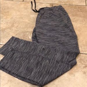 Lululemon crop drawstring striped joggers size 4